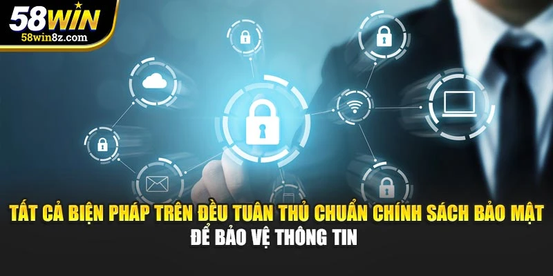 Tất cả biện pháp trên đều tuân thủ chuẩn chính sách bảo mật để giữ kín thông tin